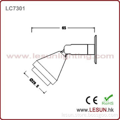 Energy saving 1W high powe led jewelry spot light LC7301